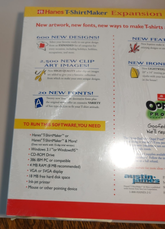Hanes T-Shirt Maker w/ Expansion Pack PC CD create custom shirts creativity tool gallery