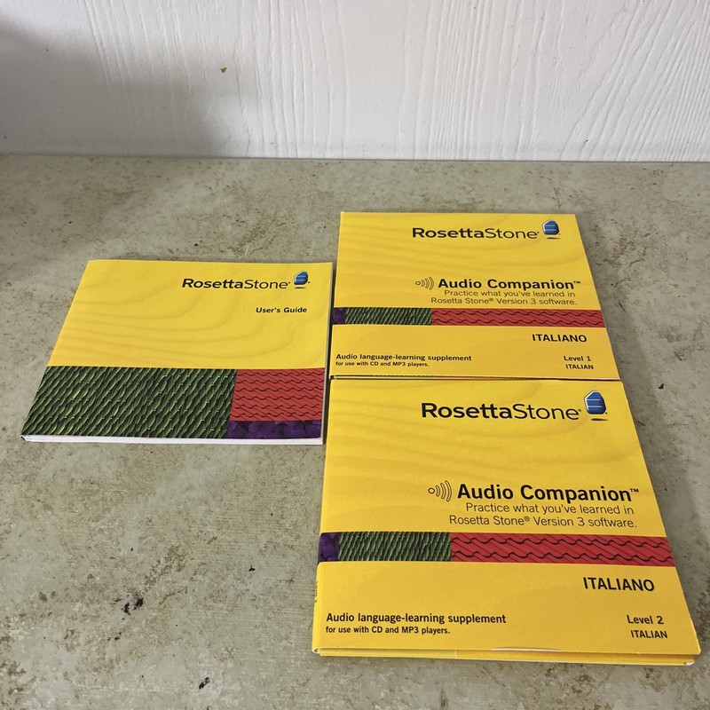 Rosetta Stone Italian Level 1-2 For Mac & PC Italiano 2008 Missing One Cd