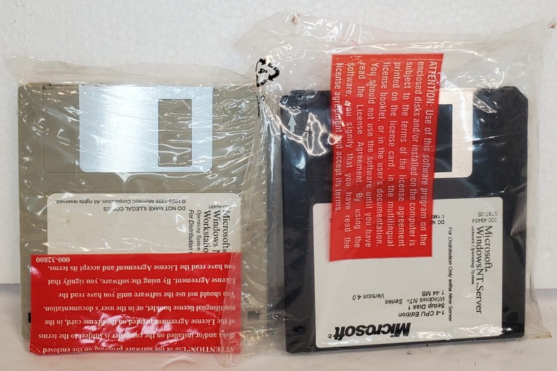 Microsoft Windows NT Server & NT Workstation Ver 4.0 Floppy Disks – OEM SEALED