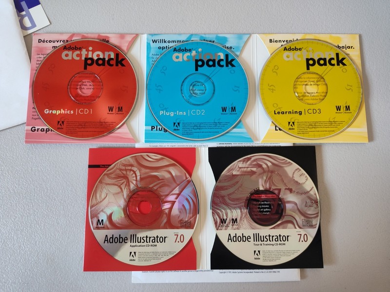 Adobe Illustrator 7.0 Action Pack (Mac OS) Vintage Big Box Rare Variant Bundle gallery