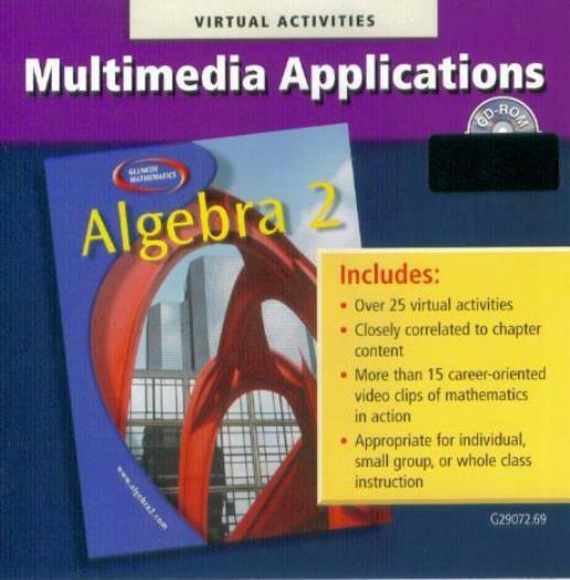 Glencoe Mathematics Algebra 2: Multimedia Applications MAC CD learn math teach