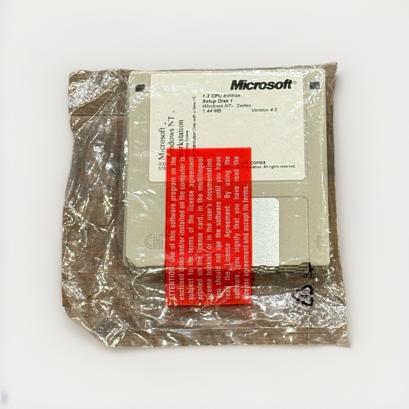 Vinrage 90s Microsoft Windows NT Workstation 4.0 Setup Disk 1-3 NEW Sealed