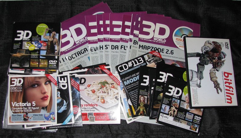 Lot of 64 PCS 3D World Discs Collection Professional Animation Software MadeinEU