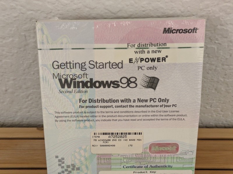  MICROSOFT WINDOWS 98 SE SECOND EDITION FULL OS~BRAND NEW /SEALED