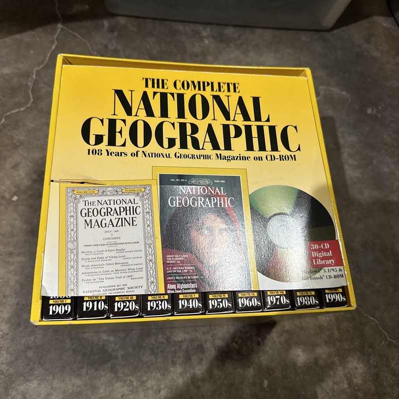 The Complete National Geographic 108 Years Magazine CD-ROM Windows 95 PC MAC #Pc
