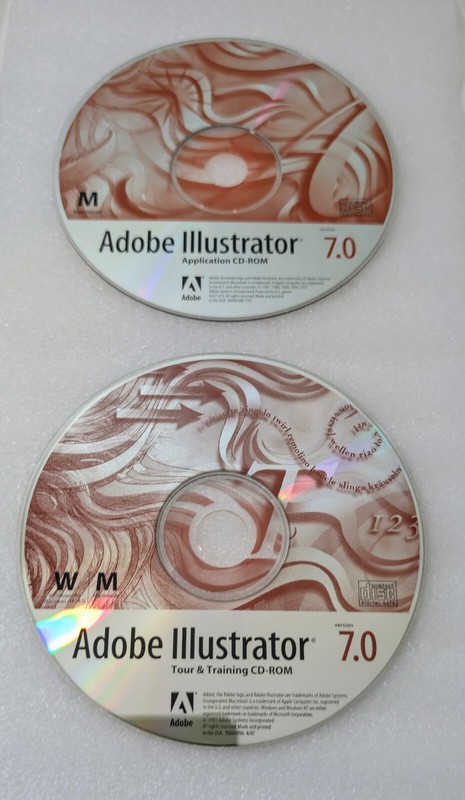 Adobe Illustrator 7.0 for Mac: application and tour/training discs and serial #