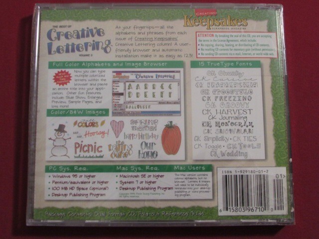 THE BEST OF CREATIVE LETTERING VOL. 2 DUAL FORMAT CD WINDOWS/MAC GRAPHICS FONTS gallery