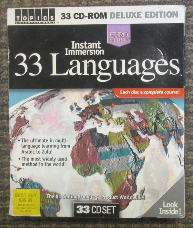 Topics Entertainment | 33 Languages Instant Immersion Euro Method | 33 CD-ROM