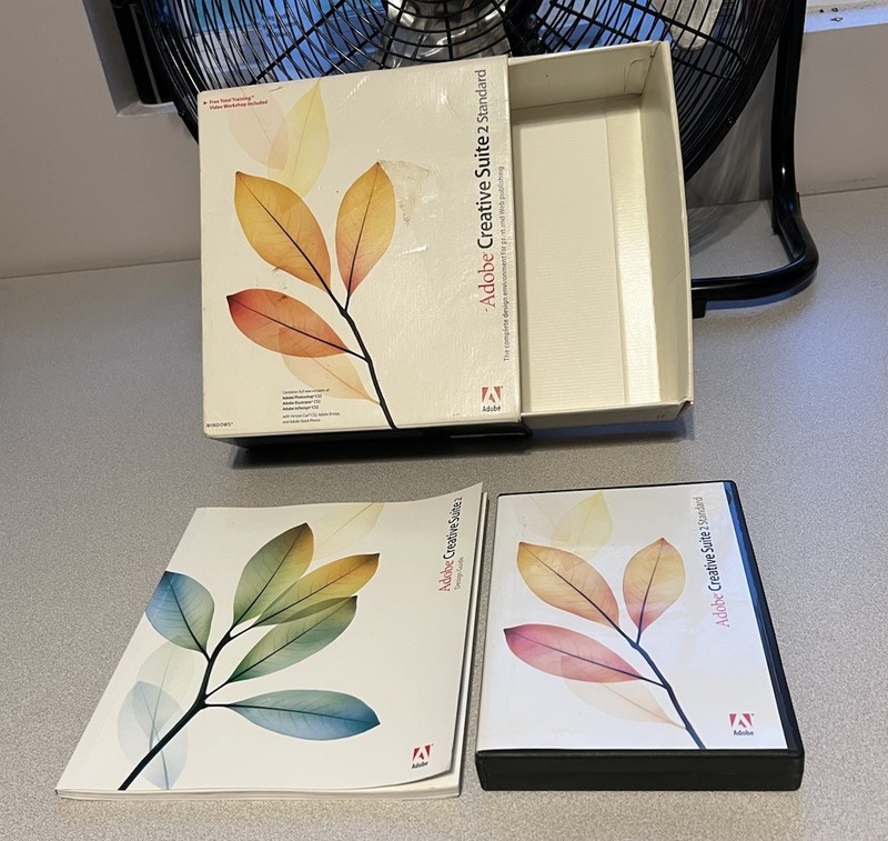 VINTAGE Adobe Creative Suite 2 Standard CS2 PC Windows Complete With Book & Box