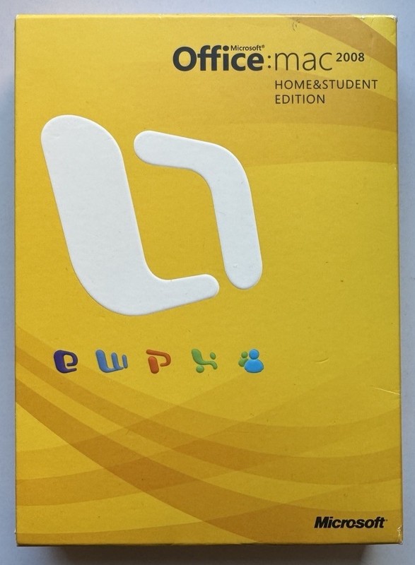 Microsoft Office 2008 Home and Student Edition for Mac Apple Retail w/ 3 Keys