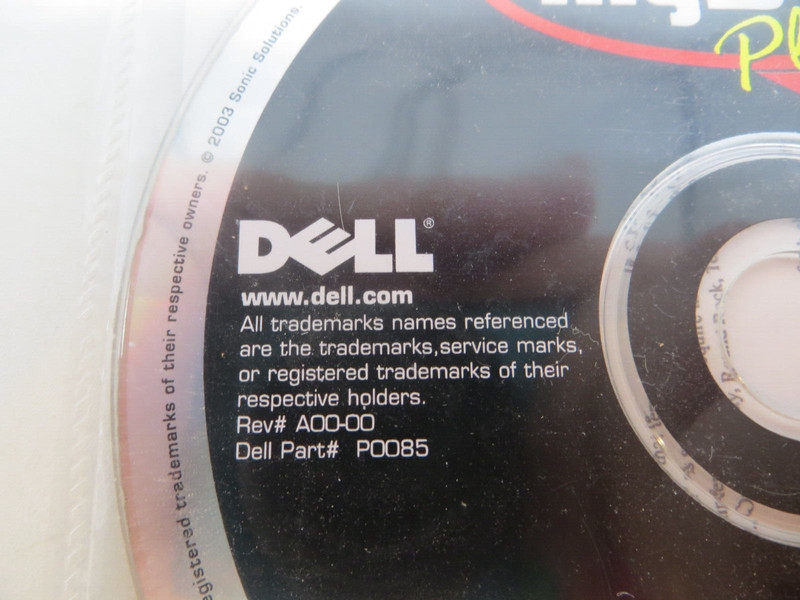 Sonic MyDVD Plus Installer Disc Version 4.5 Dell Part #P0085 2003 computer disc gallery