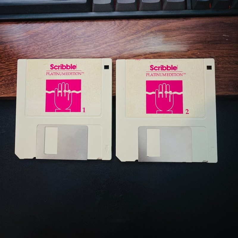 Scribble! Platinum Edition 3.5 inch Floppy Disk Lot of 2 Vintage Software