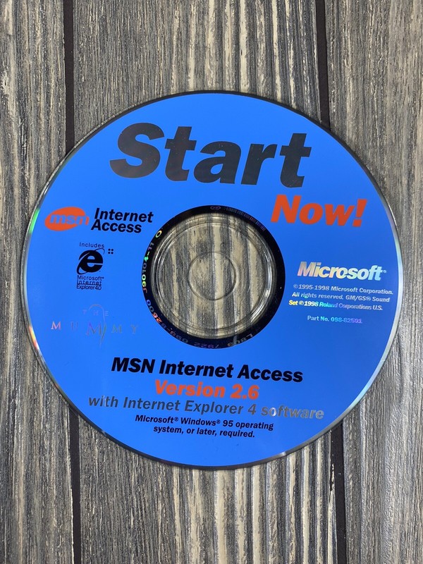 Microsoft Start Now! MSN Premier Version 2.5 Windows 95 PC CD Internet Explorer