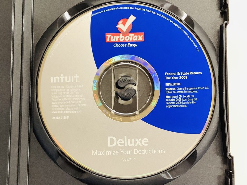 TurboTax 2009 Deluxe Federal & State Returns (Win/Mac) FREE SHIPPING (LN) gallery