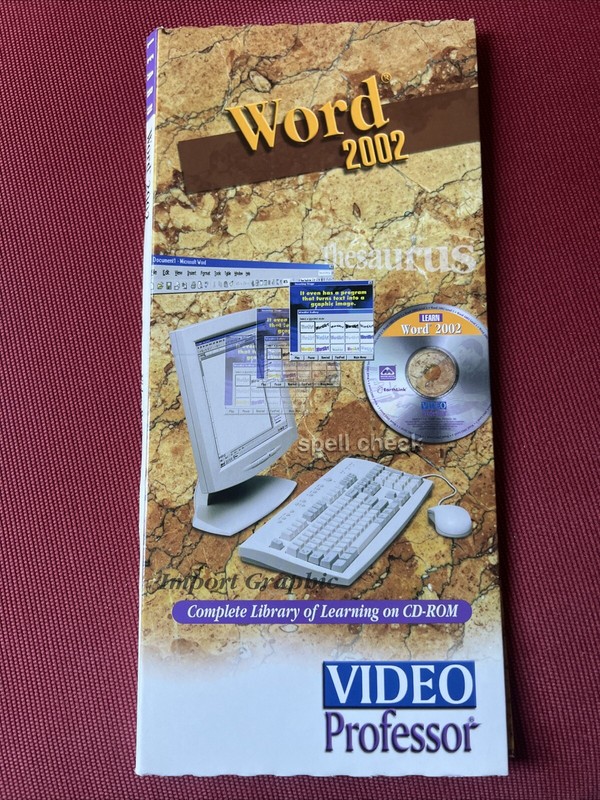 Video Professor Learn How To PC CD-ROMS – Word 2002