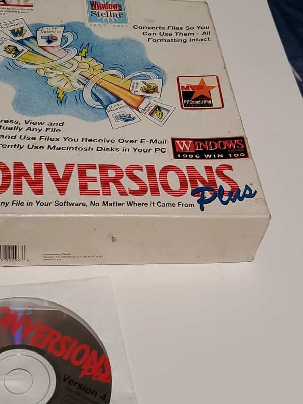 DataViz Conversions Plus for Windows Use Macintosh Disks & Files PC WIN 95/NT 4 gallery