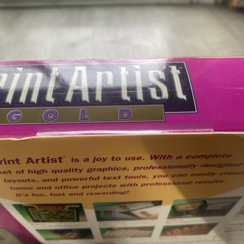 Sierra Print Artist Gold Vintage Computer Software Home Windows 95 Mac SealedNEW gallery