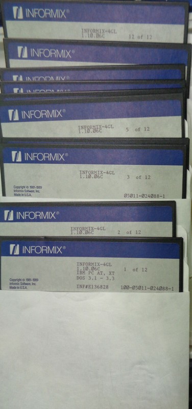 Informix-4GL Database 1989, Version 1.10 - IBM PC, AT - DOS 3.1 - Mint. gallery