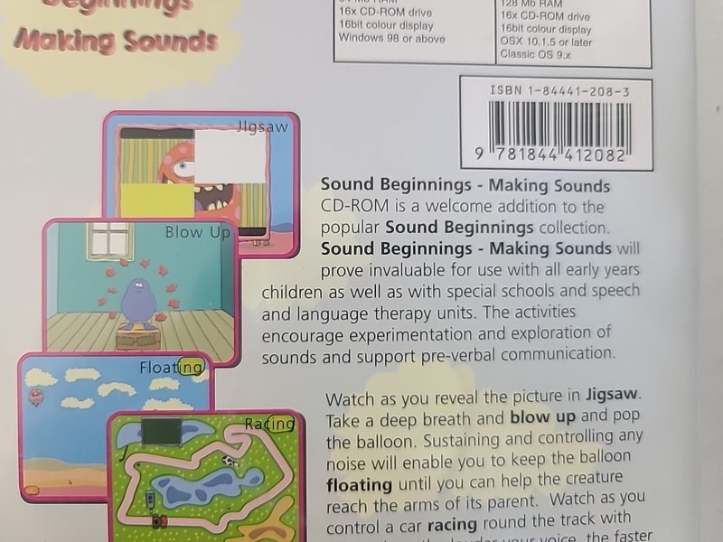 SOUND BEGINNINGS - MAKING SOUNDS PC CD-ROM BY SEMERC, SPEECH, LANGUAGE, WIN/MAC gallery