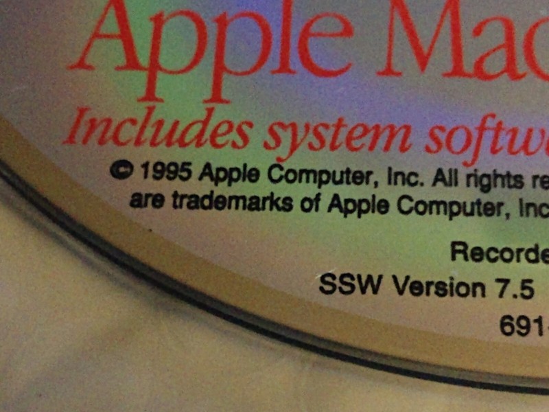 Vintage 1995 Macintosh System Software Install CD Disc 691-0462-A LC 580 LC 630 gallery