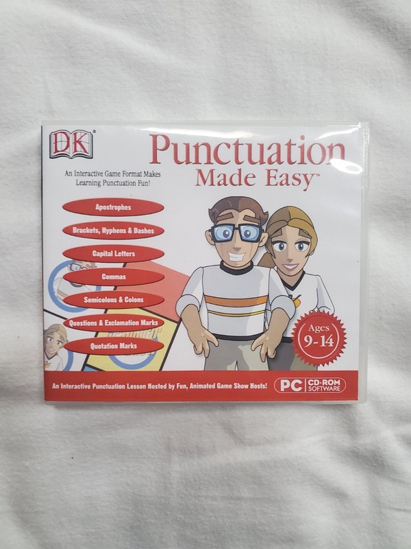 DK Punctuation Made Easy Pc New Win7 Vista XP Apostrophes Hyphens Commas Colons