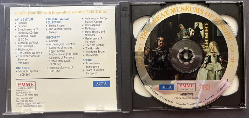 2CD-ROM 1996, The Great Museums Of Europe - Very Good! gallery