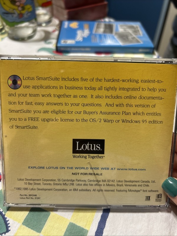 Lotus SmartSuite 1995 Cd-Rom Windows 95 gallery