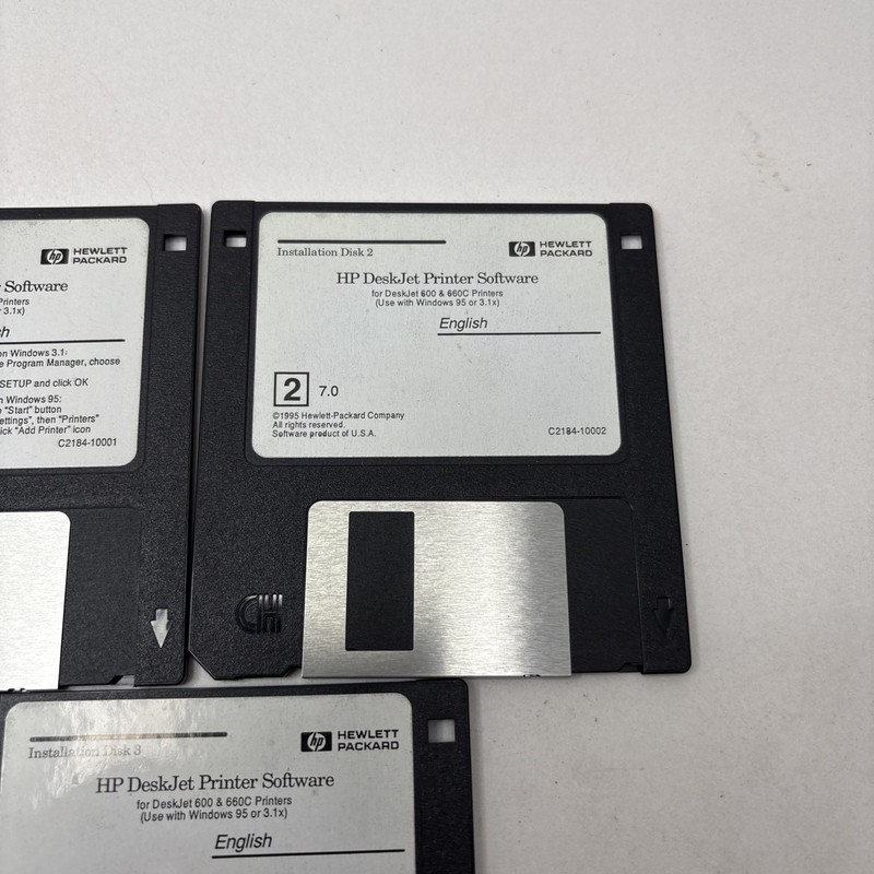 HP DeskJet Printer Software Disks 1-3 v7.0 – 660C / 660CSE – Windows 3.1 gallery