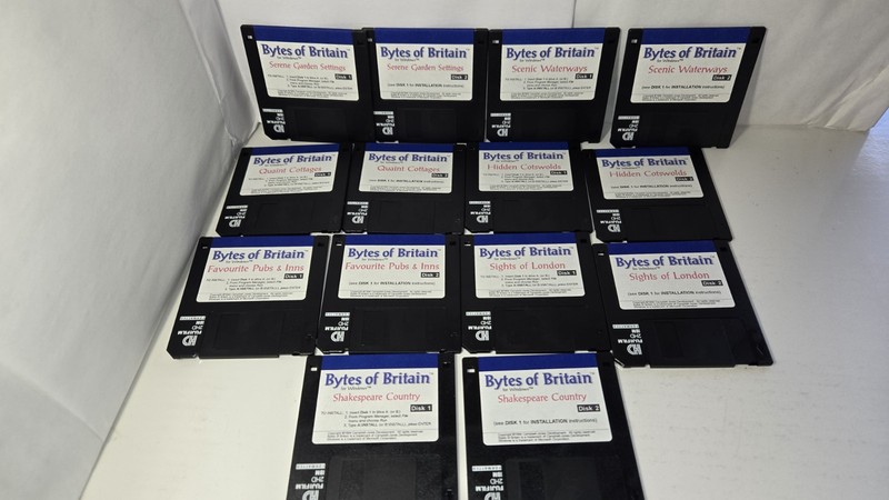 Bytes Of Britain For Windows 1994 3.5″ Floppy Disk ~Assorted ~ Campbell Jones