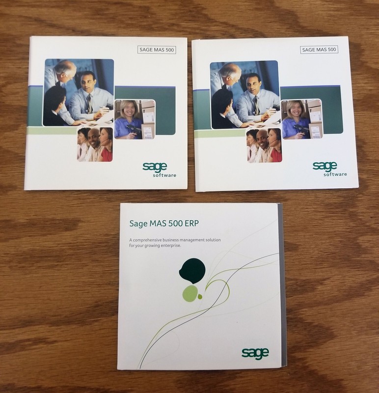 SAGE Accounting Software MAS 500 MAS 500 ERP Ver 7.3 OEM Discs + Extra Apps Docs