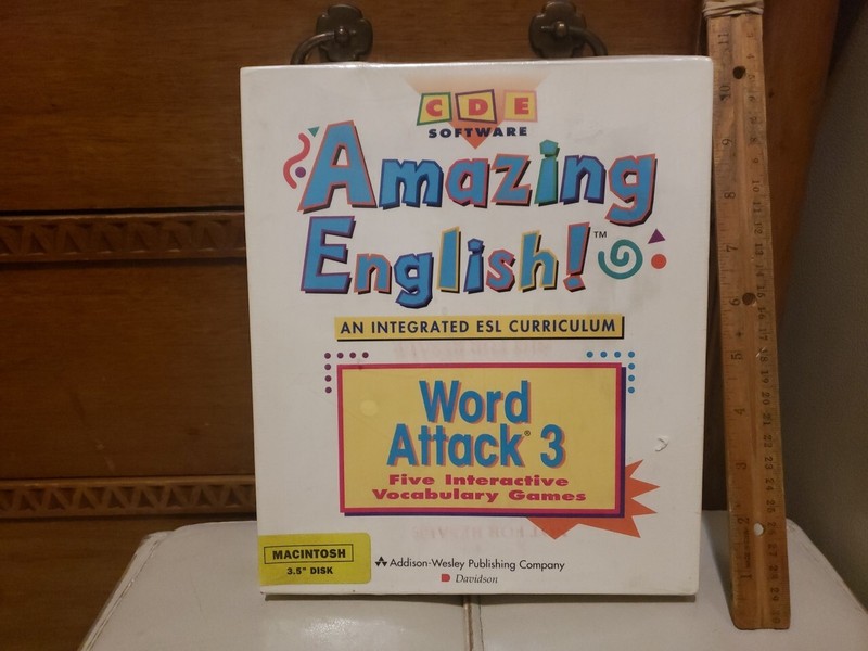 Vintage Word Attack 3 Amazing English ESL Curriculum Big Box Game Macintosh 3.5" gallery