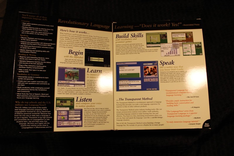 NEW FACTORY SEALED Learn Irish Now! Deluxe Edition, a language learning software gallery