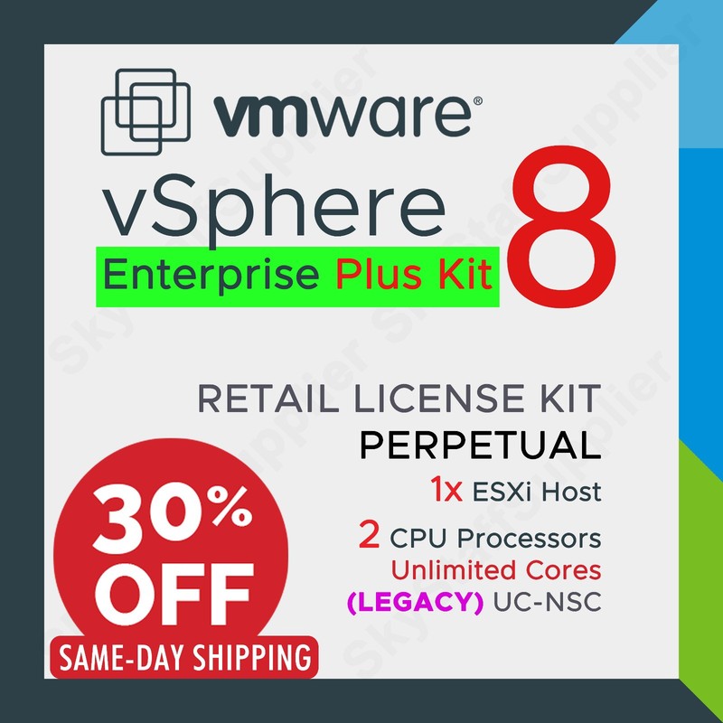 VMware vSphere Enterprise Plus v.8 Perpetual License 2 CPU - UC NSC RETAIL PACK gallery