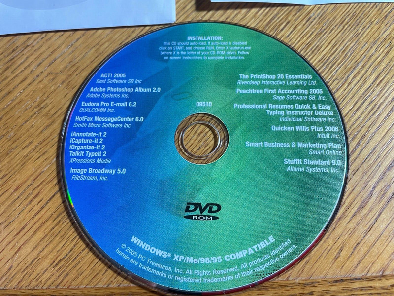 QVC PC Treasures 2005 Dell Software Super Pack Windows CD 15 different softwares gallery