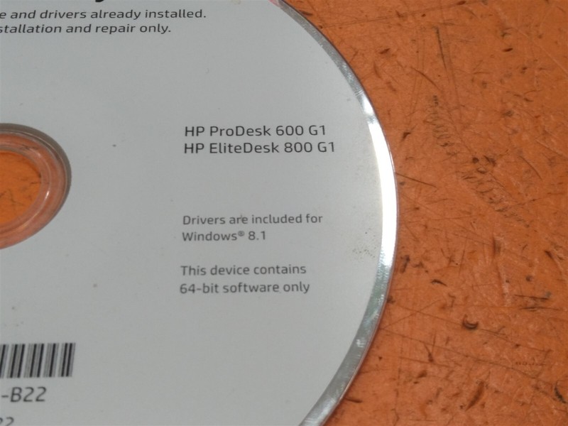 ⭐️⭐️⭐️⭐️⭐️ HP Driver Recovery DVD 752931-B22 ProDesk 600& EliteDesk 800 gallery