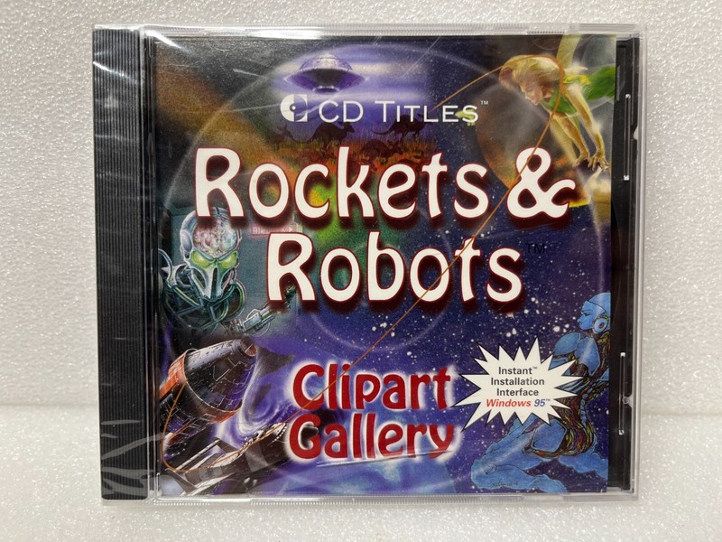 Rockets And Robots Clipart Gallery - Vintage 1997 CD Titles Win 95 Mac 7.5+ gallery