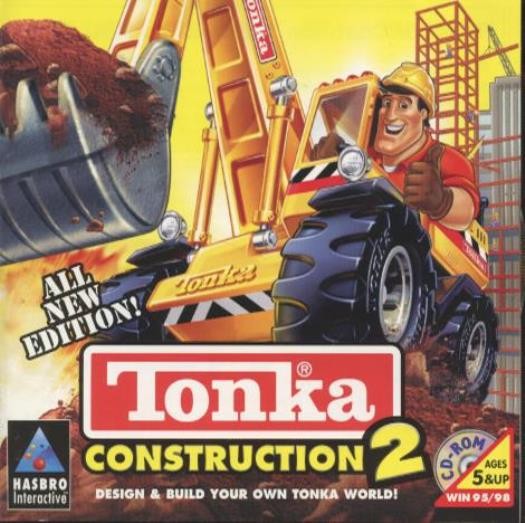 Tonka Construction 2 PC CD operate heavy duty demolition trucks build city game!