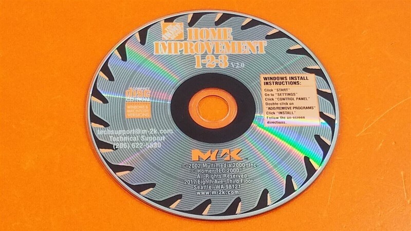 ⭐️⭐️⭐️⭐️⭐️Home Depot Home Improvement 1-2-3 V2.0 2002 for PC/Mac Software CD