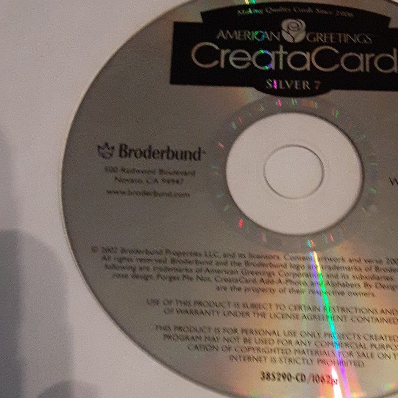 Broderbund American Greetings Create-a-Card Silver 7 Card Making PC CD-ROM gallery