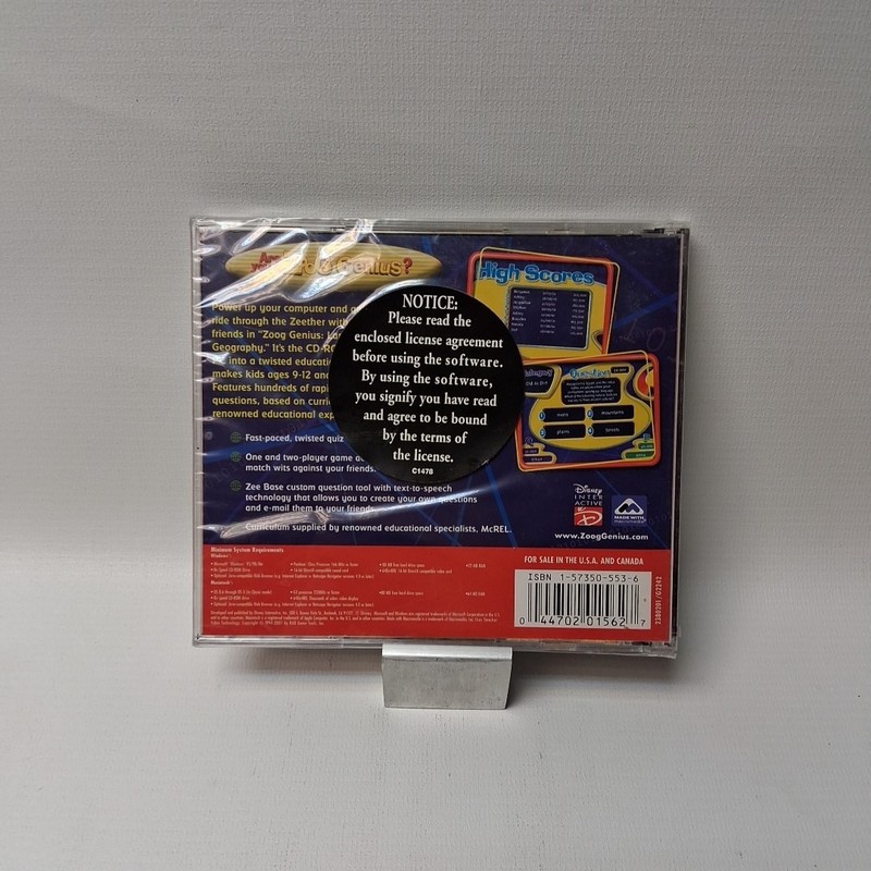 Zoog Genius - PC/CD-ROM 2000 Learning Disc ages 9-12 multiple subject gallery