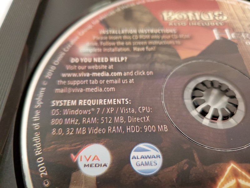 Riddle Of The Sphinx PC-CD-ROM Sofware 2010 Viva Media gallery