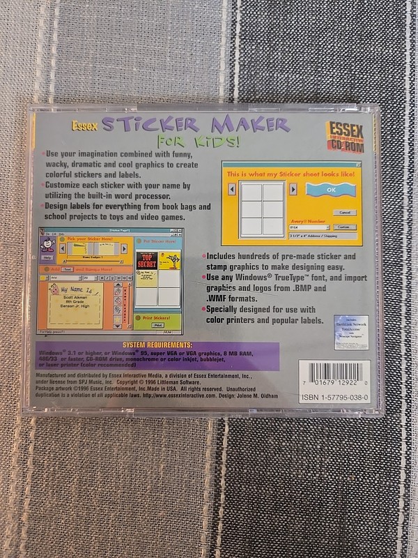 Essex Sticker Maker For Kids PC *BUY 2 GET 1 FREE* CD-ROM Computer Software gallery