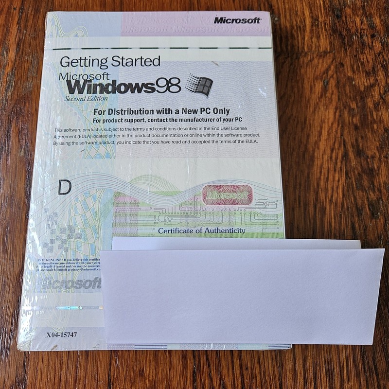 Microsoft Win 98 SE Second Edition Windows 98 X04-15747