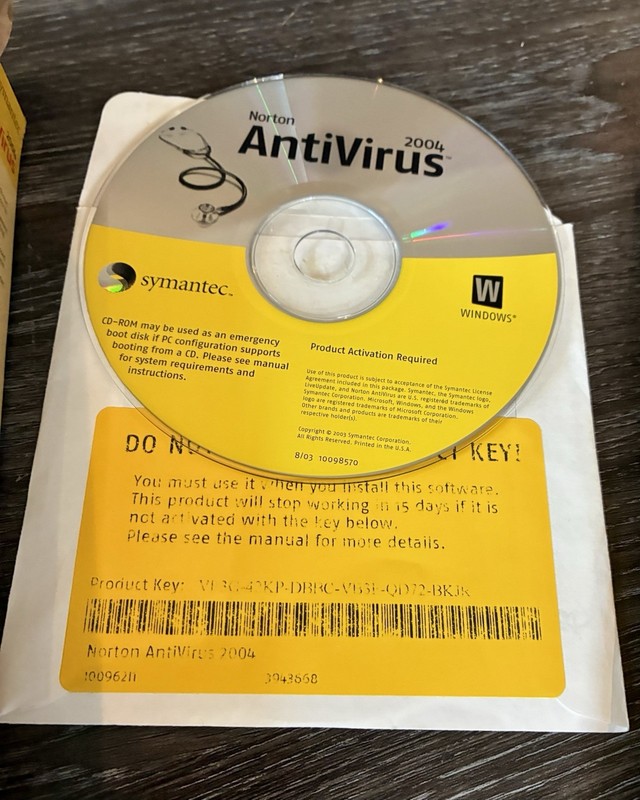 Norton AntiVirus 2004 & 2006 Lot of 2 Computer Software Internet Security Disc gallery