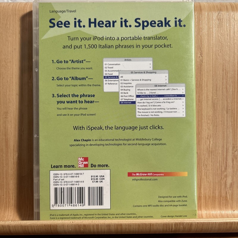 iSpeak Italian Phrasebook (MP3 CD+ Guide) (S6.7) gallery