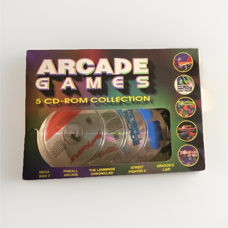 Arcade Games 5 CD-ROM Collection PC Video Game, CD, MS-DOS 5.0+, English