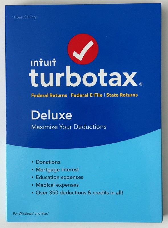 Turbotax Deluxe 2016 – Preowned CD-ROM for Windows / Mac