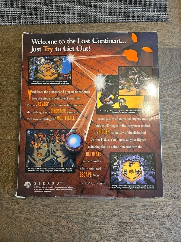 3D Ultra Pinball The Lost Continent PC Vintage 1997 Big Box Ultra Rare Classic gallery