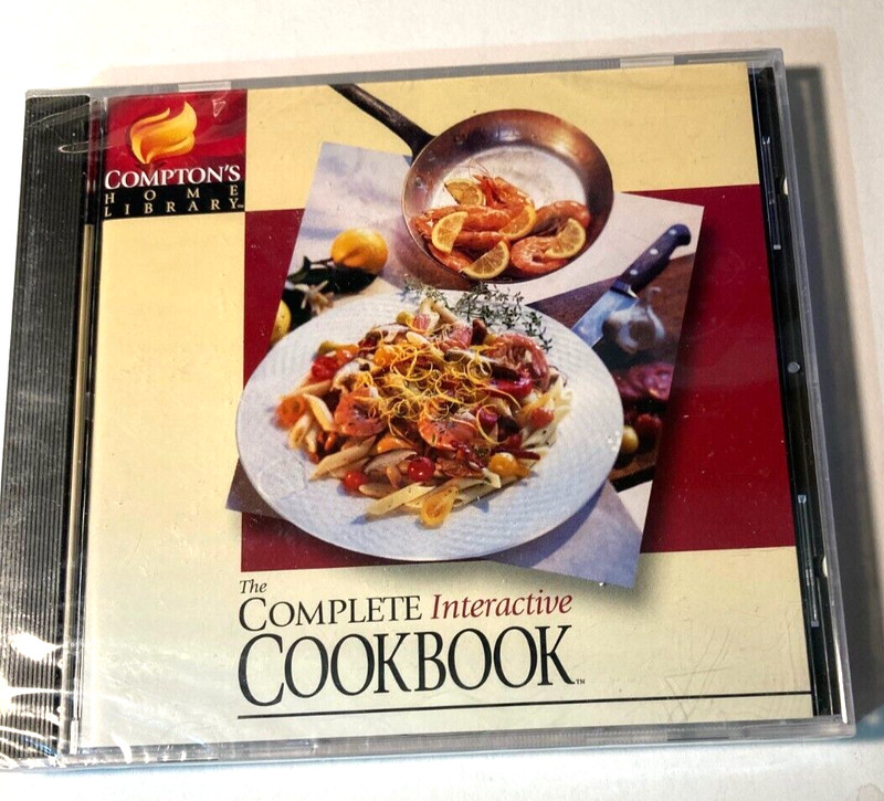 Compton’s Home Library The Complete Interactive Cookbook CD-ROM 1996, New-