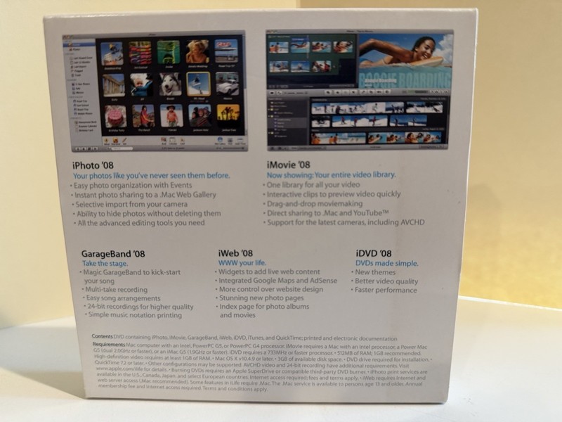 APPLE iLIFE '08 V8.3 Retail Software gallery
